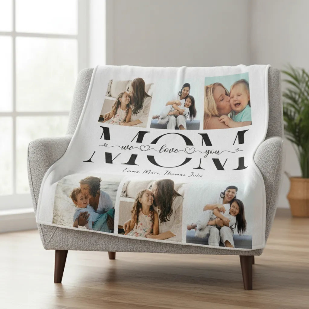 Personalized Blanket Mom We Love You