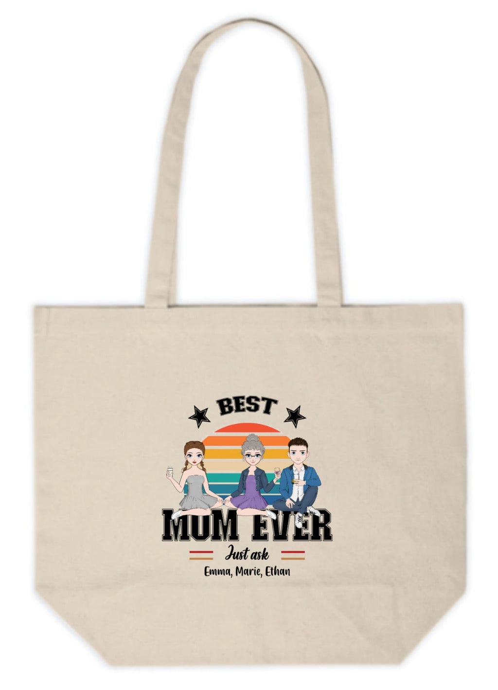 Personalized Canvas Tote Best Mom Ever