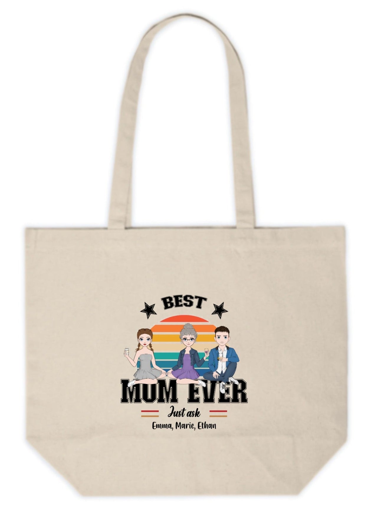 Personalized Canvas Tote Best Mom Ever