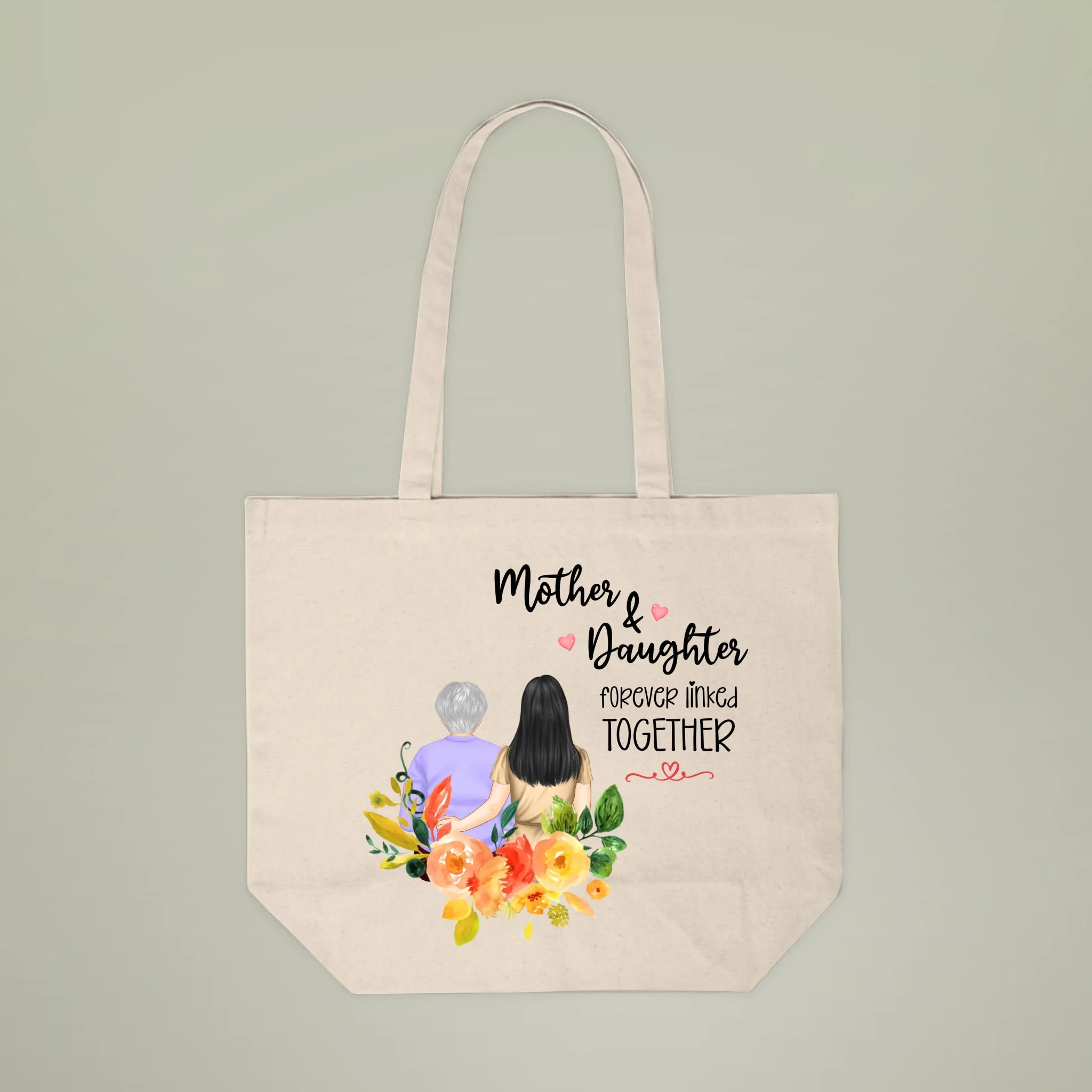 Personalized Canvas Tote Mother Daughter