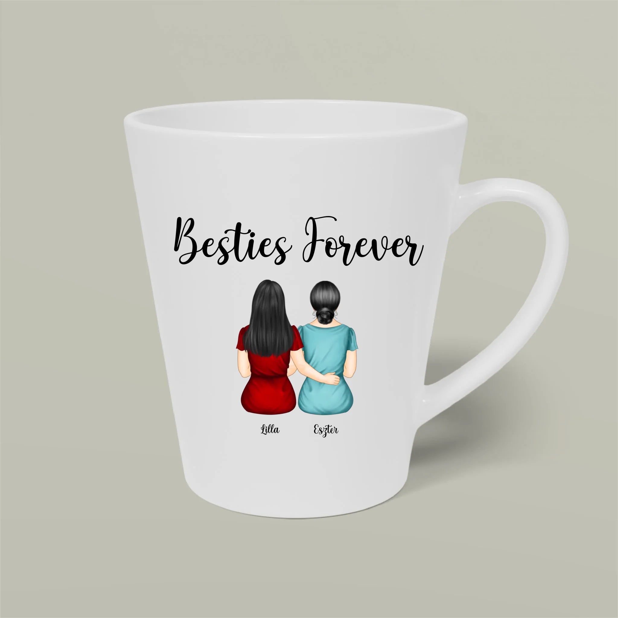 Personalized Latte Mug Besties Forever