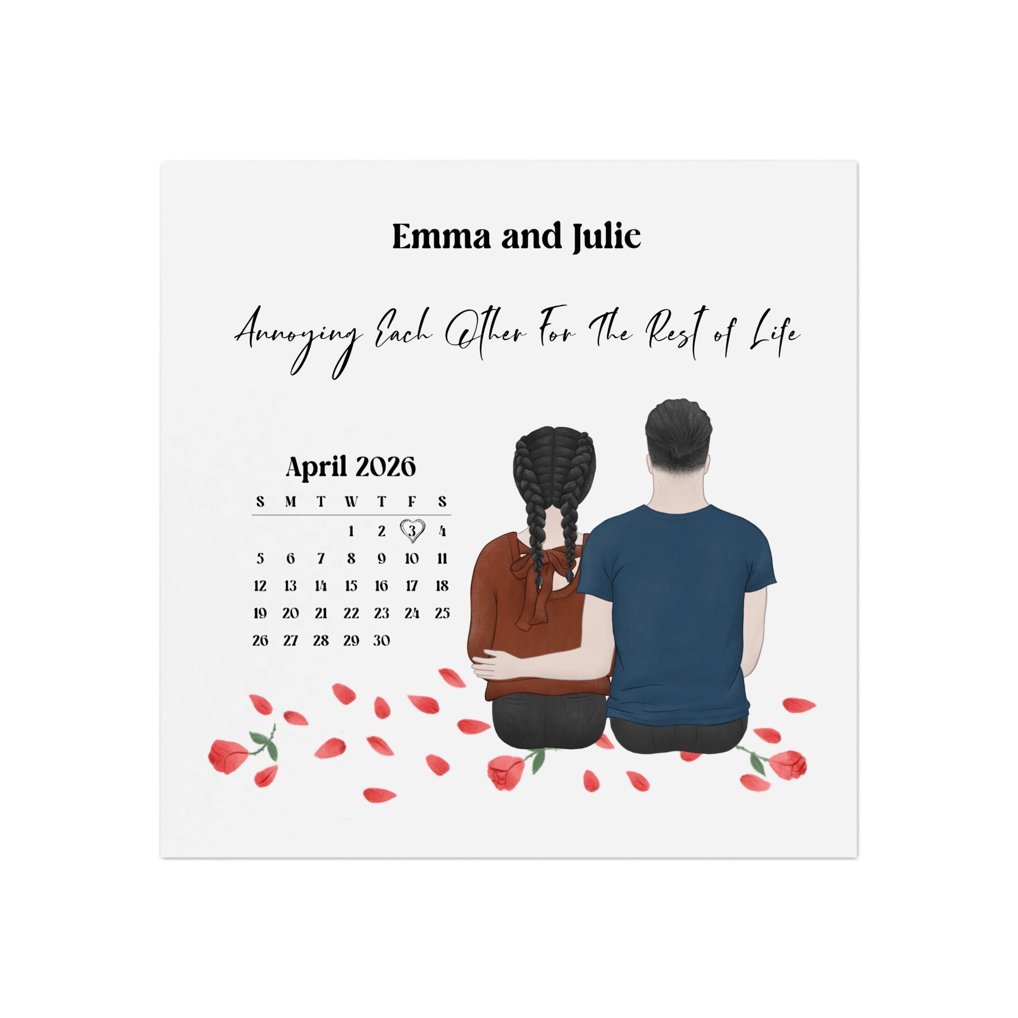 Personalized Magnetic Magnet Couple