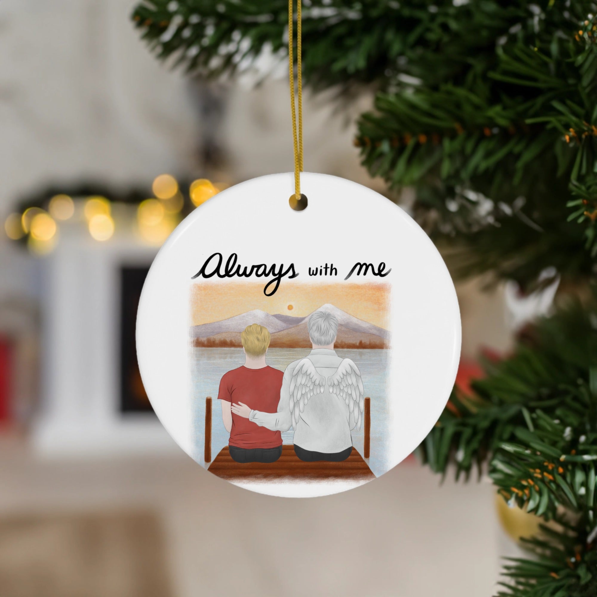Personalized Memorial Ornament Always With Me Parent With Child