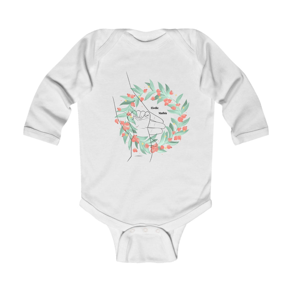 Personalized Newborn Onesie Mother and Baby Hands