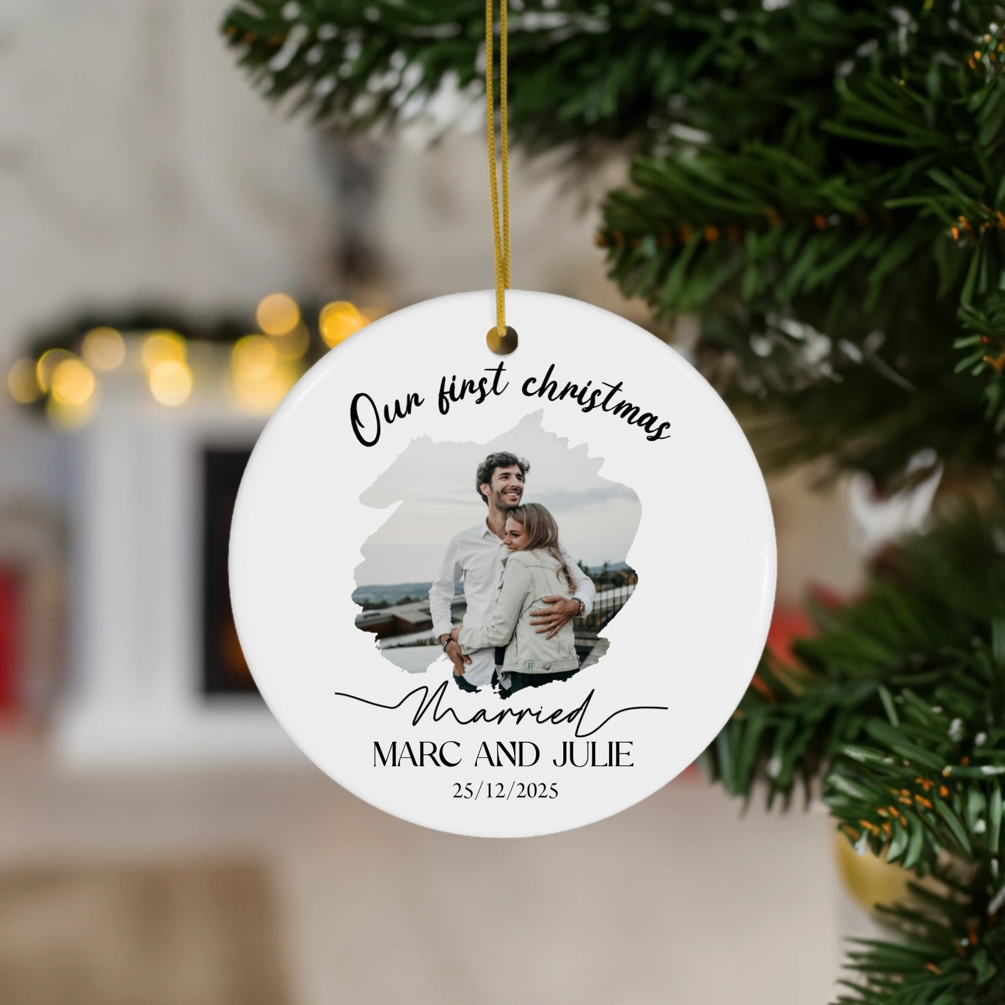 Personalized Ornament Custom Photo Couple