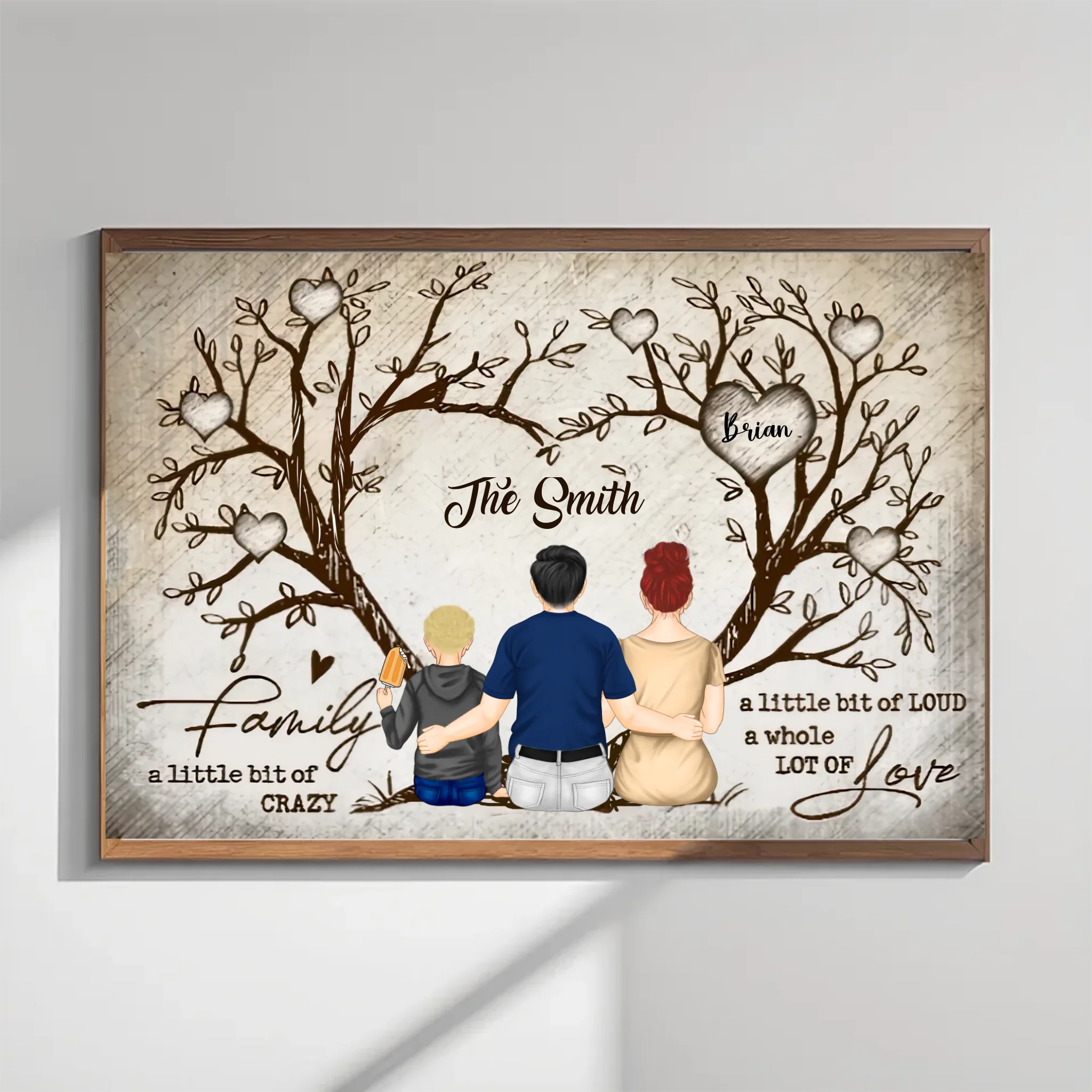 Personalized Poster Family Heart Tree
