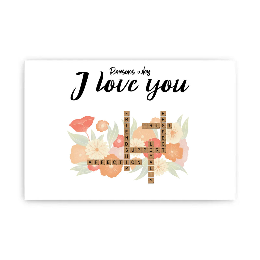 Personalized Poster Reasons why I Love You Crossword