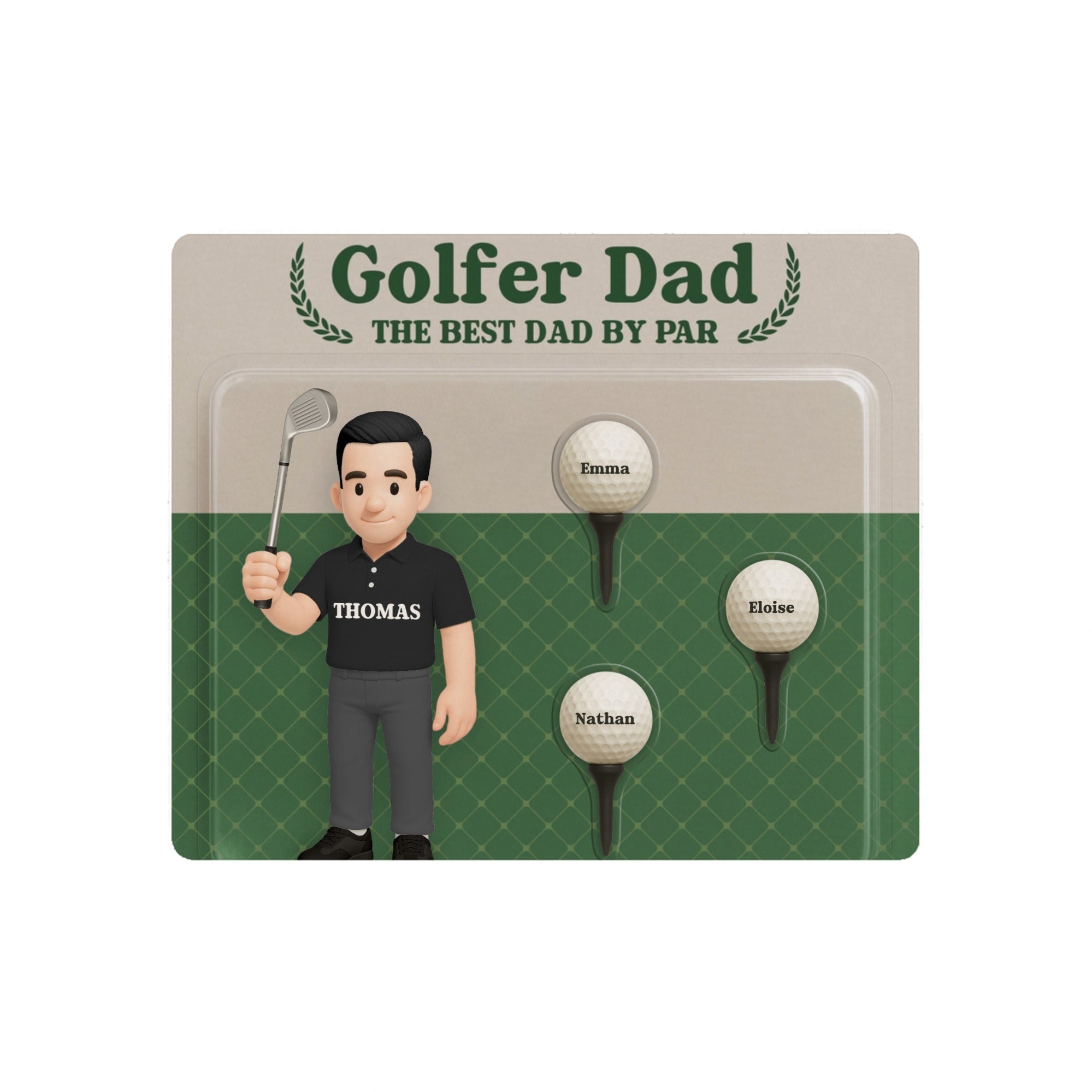 Personalized Rectangular Mouse Pad Golfer Dad