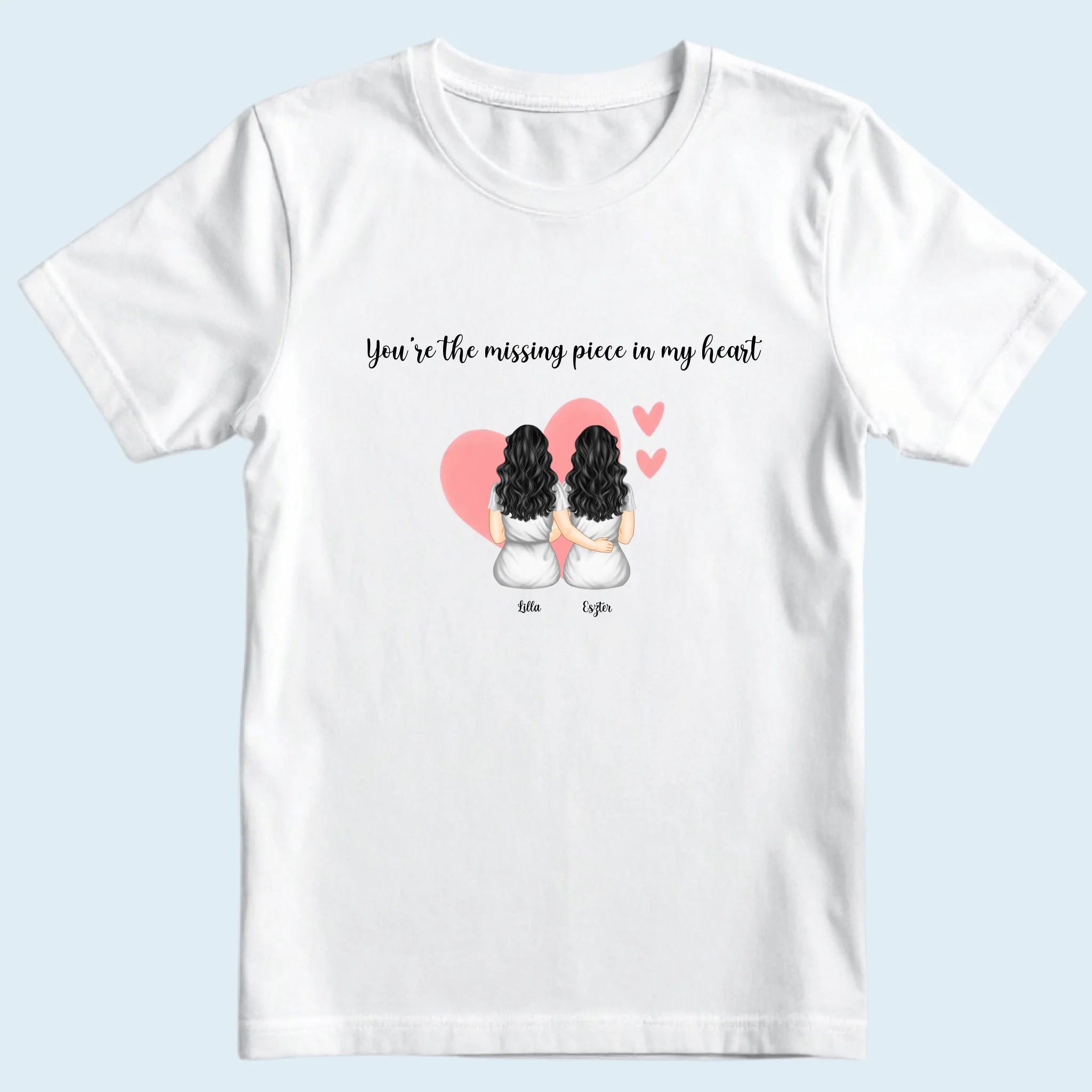 Personalized Shirt Couple Missing Piece White