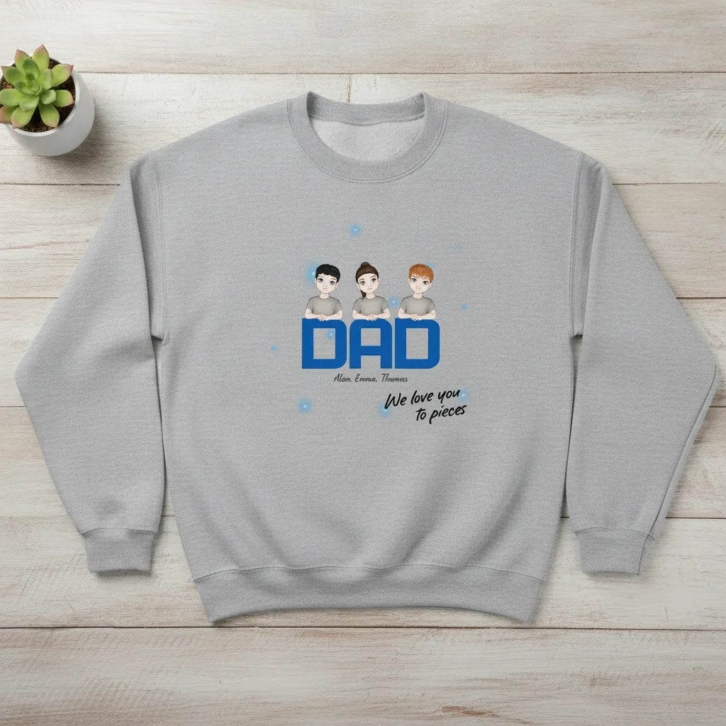 Personalized Sweatshirt Dog DAD We Love You