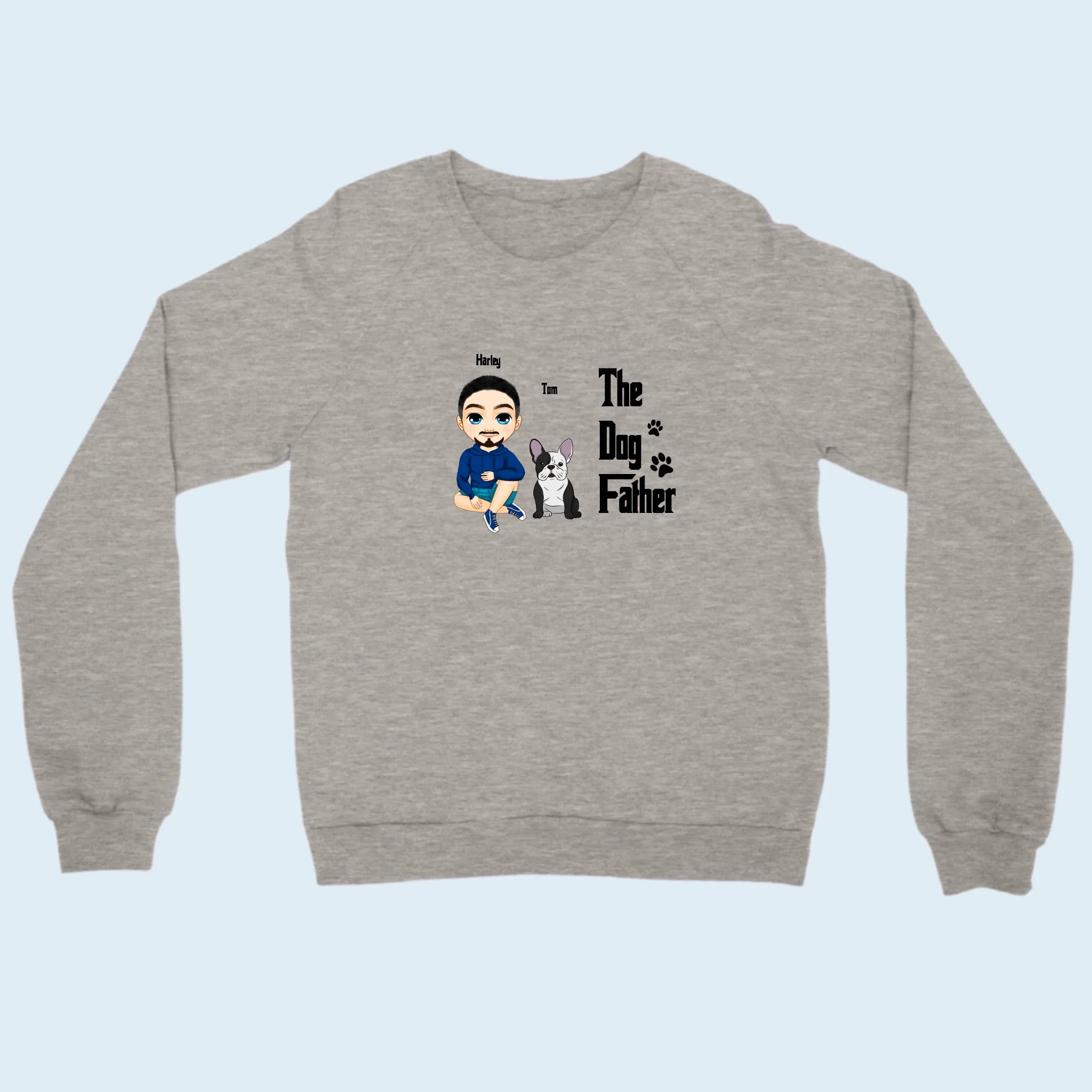 Personalized Sweatshirt The Dog Father grey