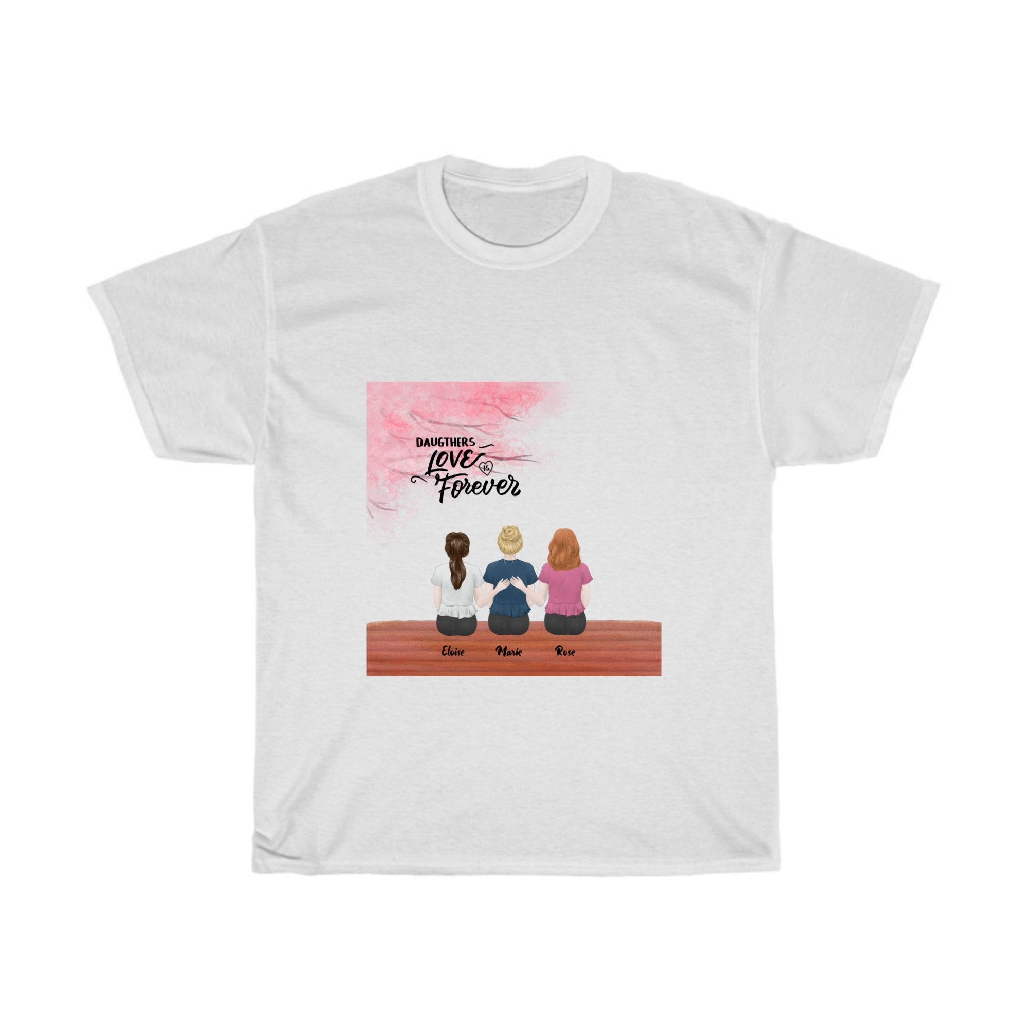 Personalized Tee Shirt Daughter and Mother Love Is Forever