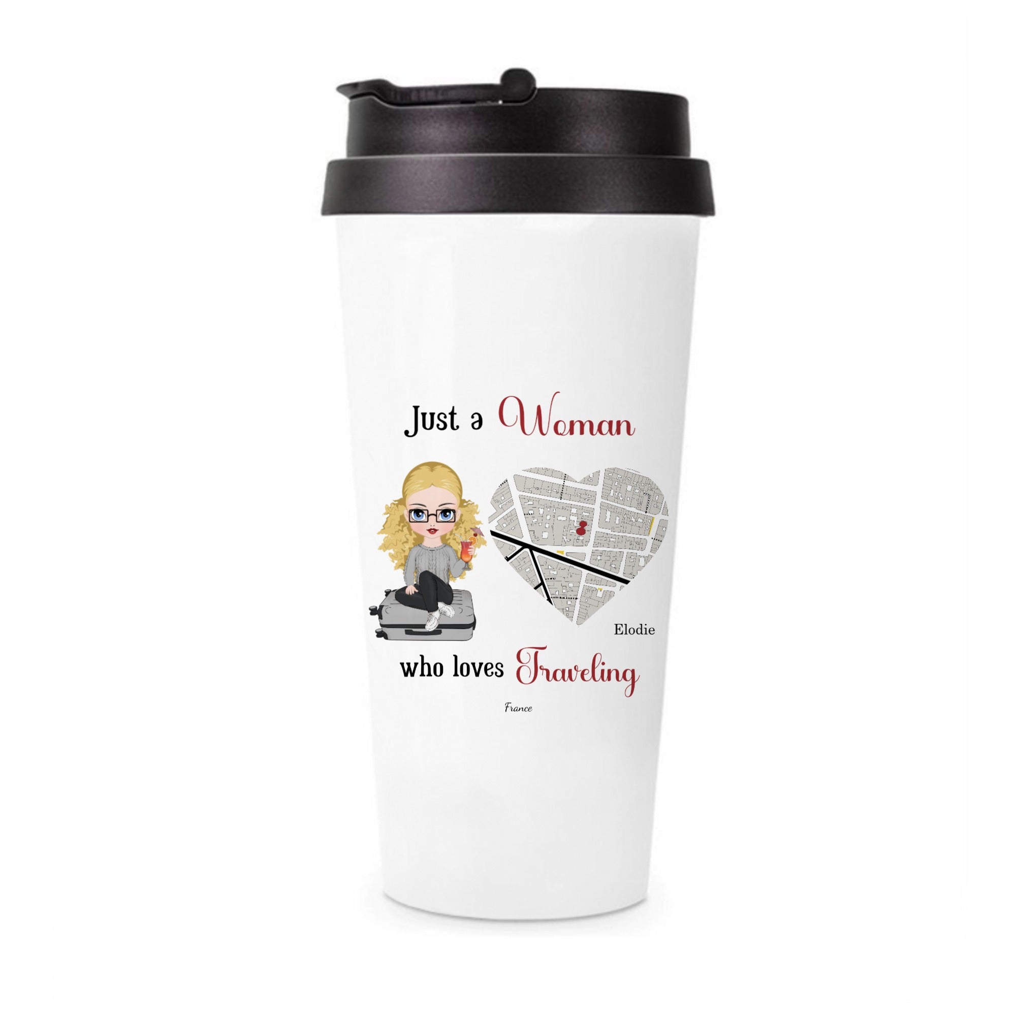 Personalized Travel Mug Just A Girl Who Loves Traveling