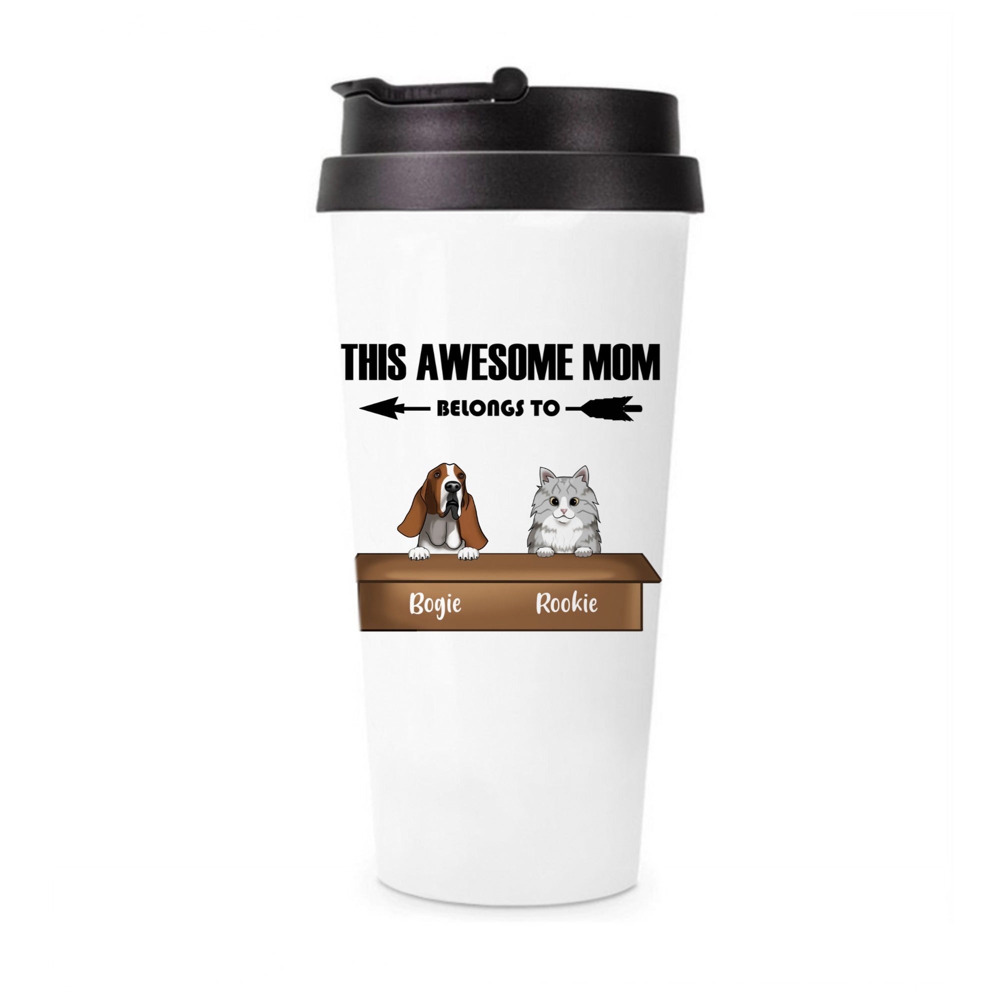 Personalized Tumbler Awesome Mom For Pets
