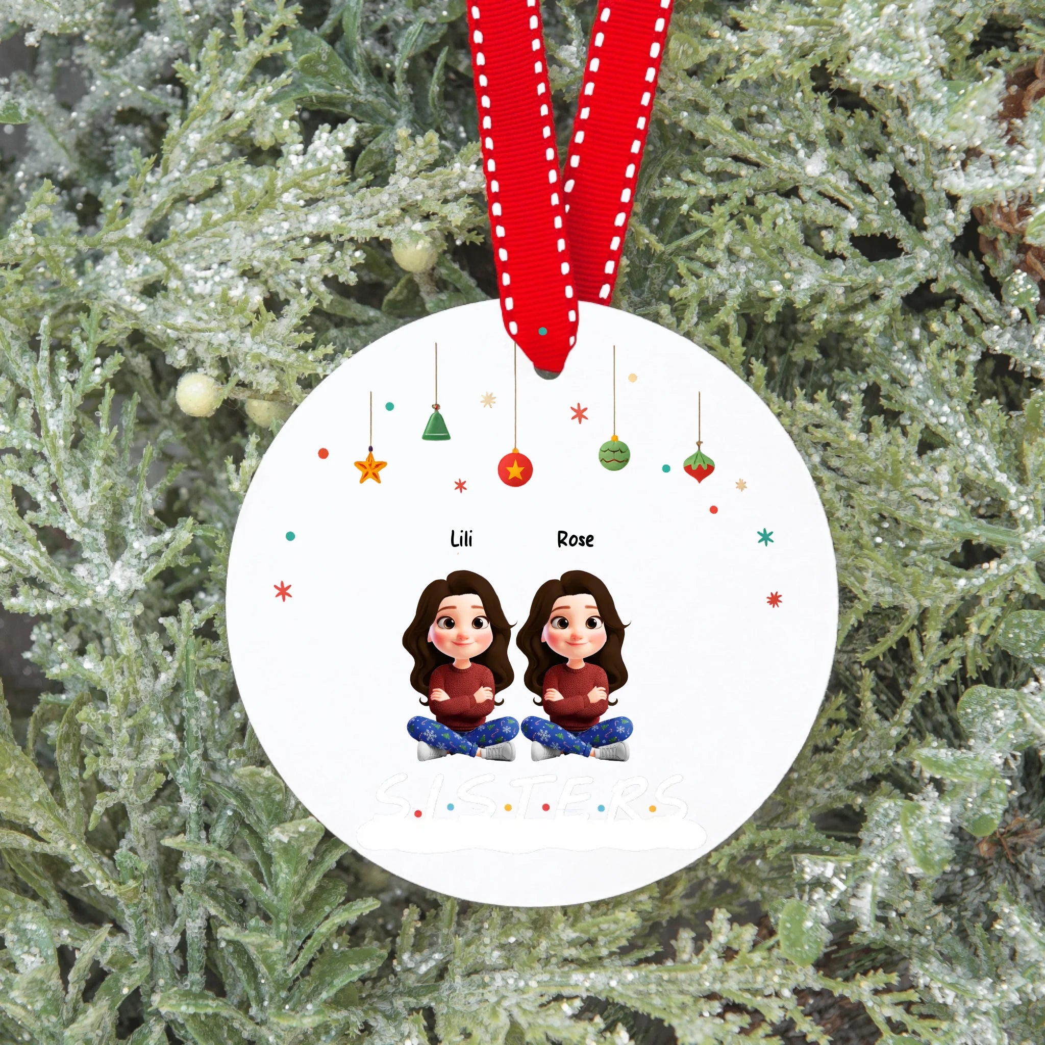 Personalized ornament best friends