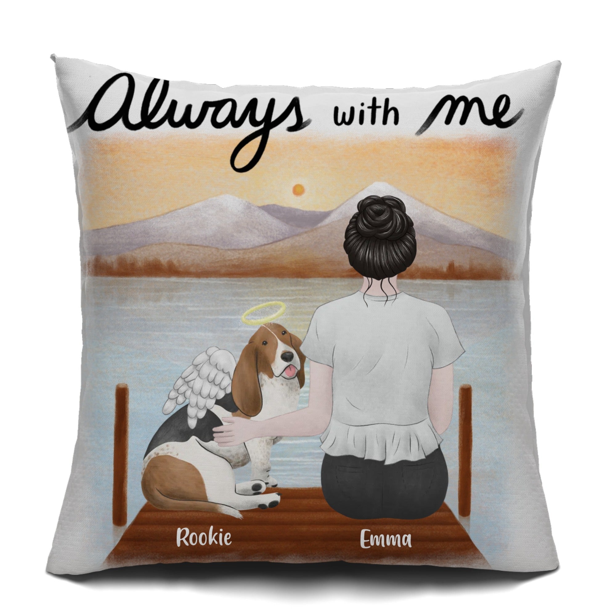Pillow Pillowcase Always With Me Dog Memorial