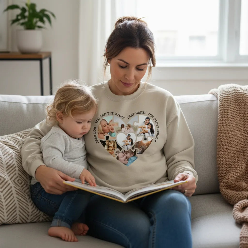 Personalized Sweatshirt Best MOM With Pictures