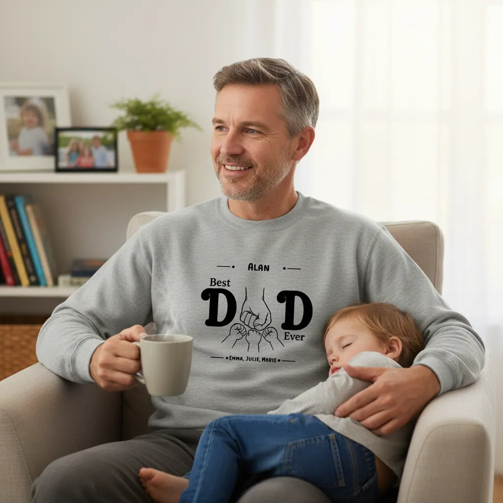 Personalized Sweatshirt Best Dad Ever
