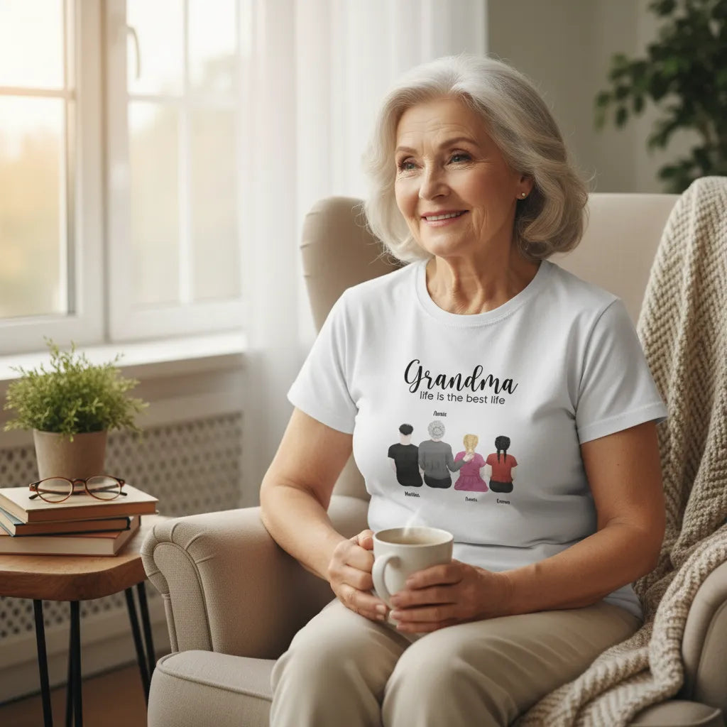 Personalized T-Shirt Grandma Life Is The Best