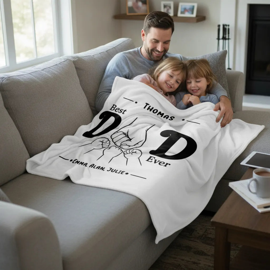 Personalized Blanket The Best Dad