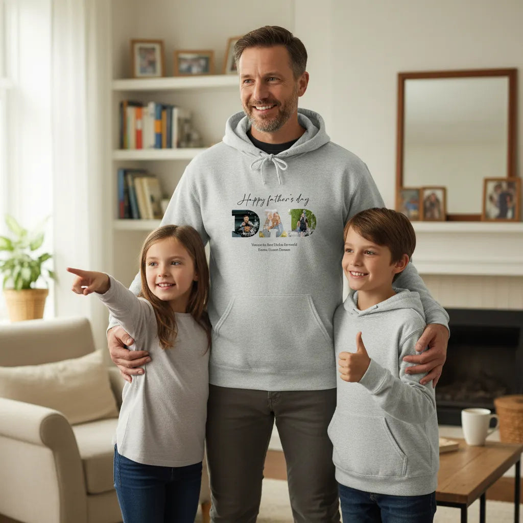 Personalized Hooded Sweatshirt Happy Father's Day