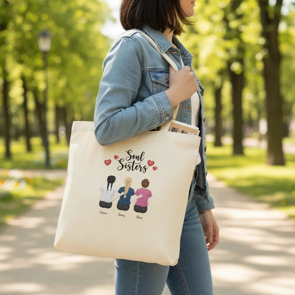 Personalized Tote Bag Soul Sisters