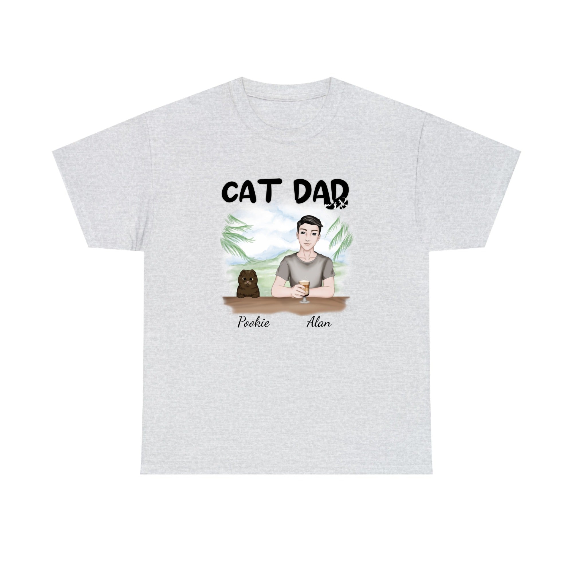 customized Tee Cat Dad