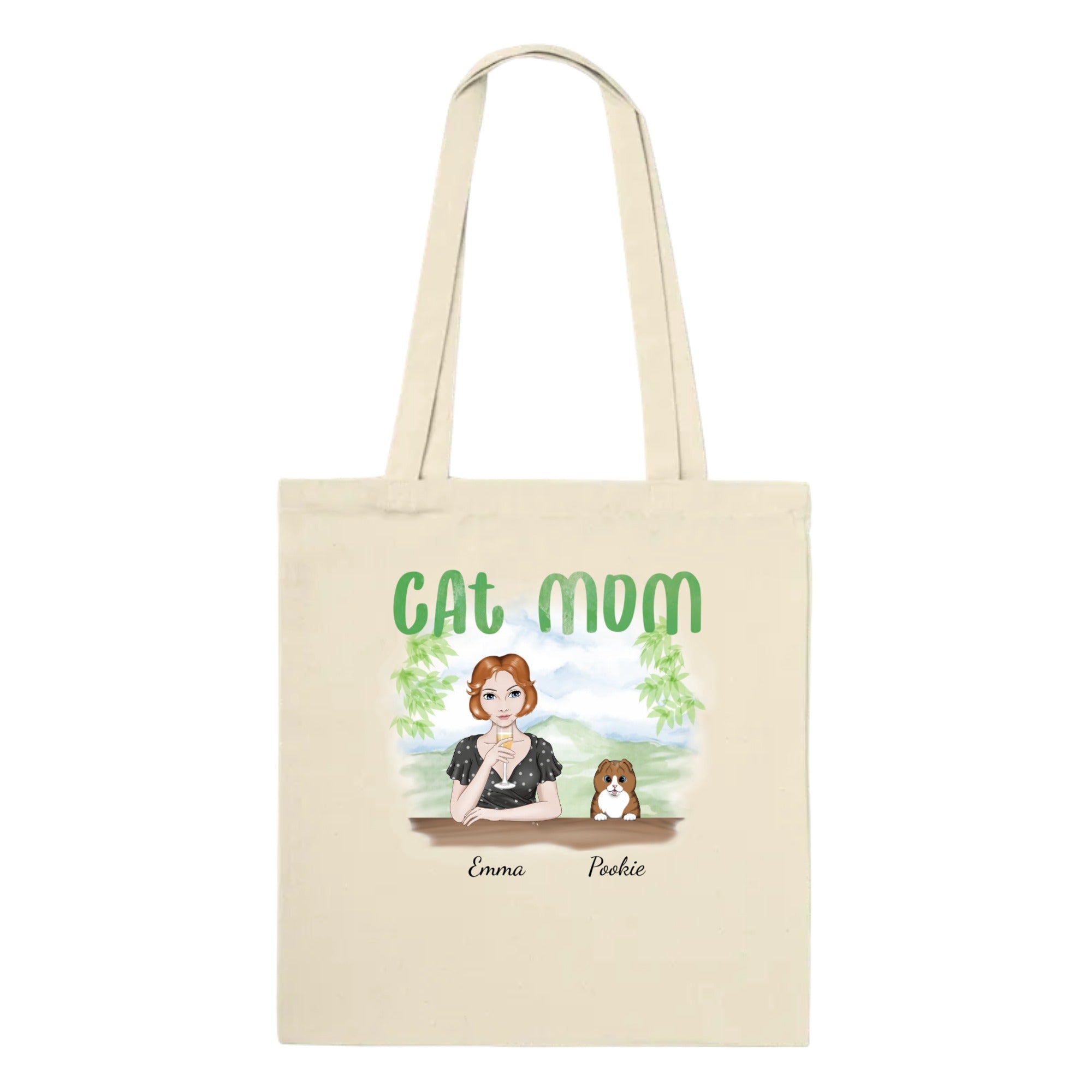 customized Tote Bag Cat Mom