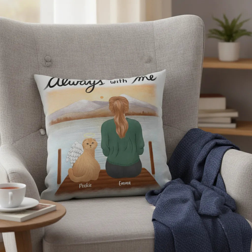 Personalized Pillowcase Always With Me Cat Memorial