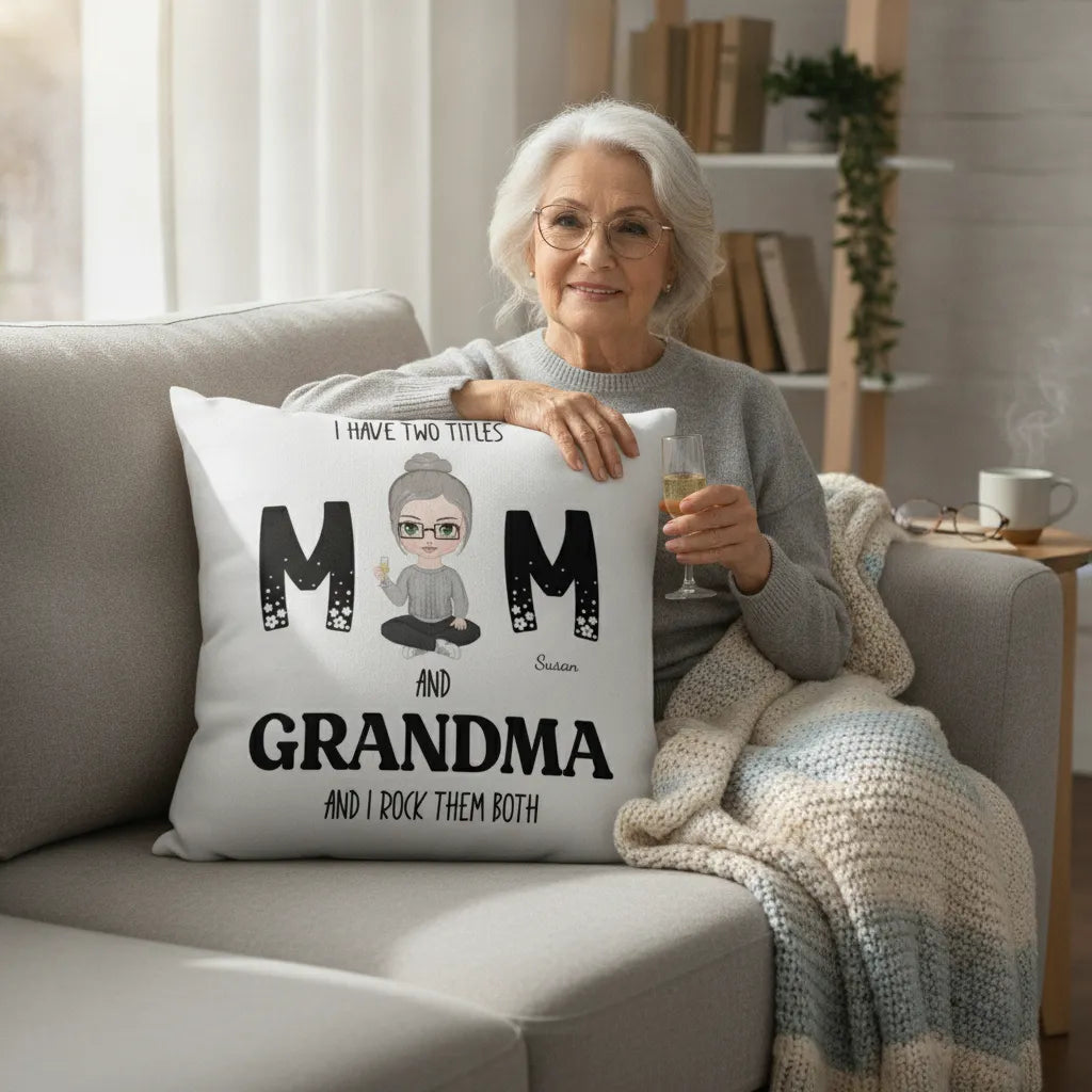 Personalized Pillowcase Mom and Grandma Life