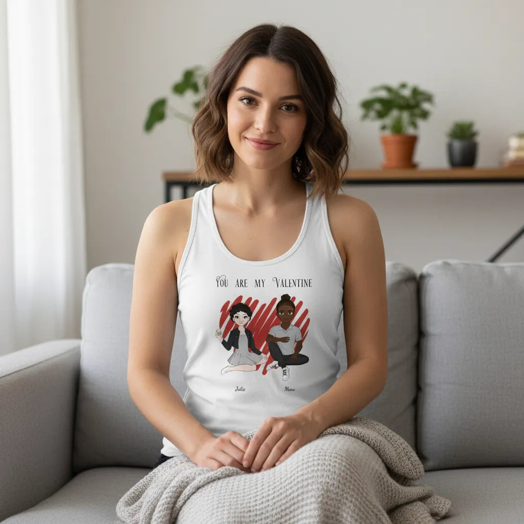 Personalized Women's Tank Top You Are My Valentine