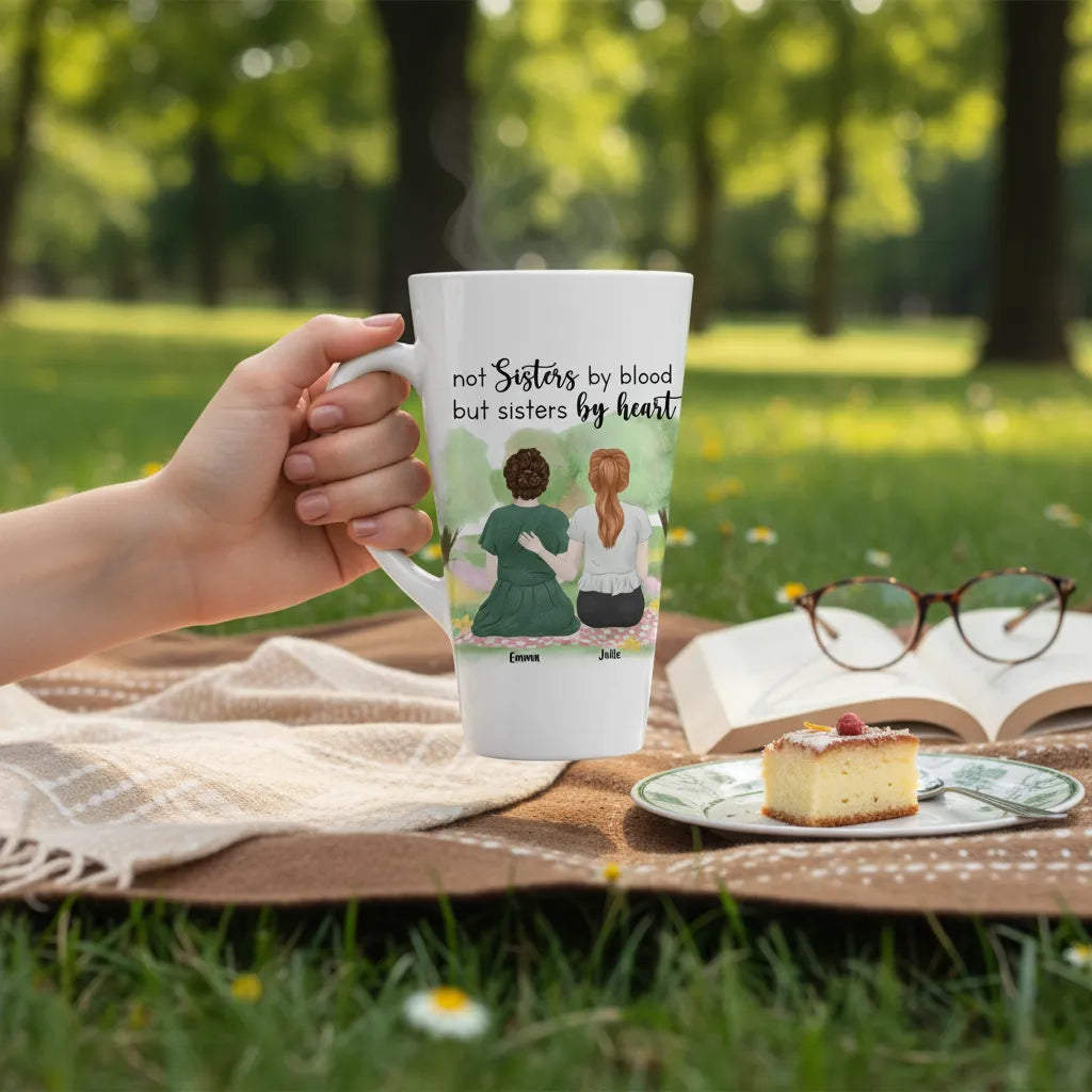 Personalized Mug Not Sisters By Blood But Sisters By Heart