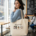 Customized Canvas Tote Bag Best Mom with Photos