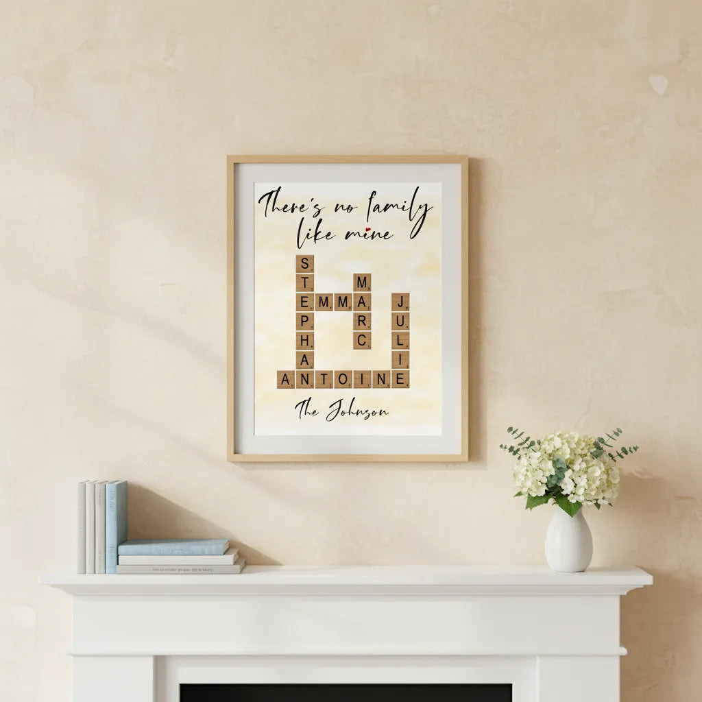 Personalized Poster Family Names Crossword