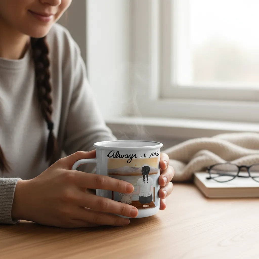 Personalized Camping Mug Always With Me Dog