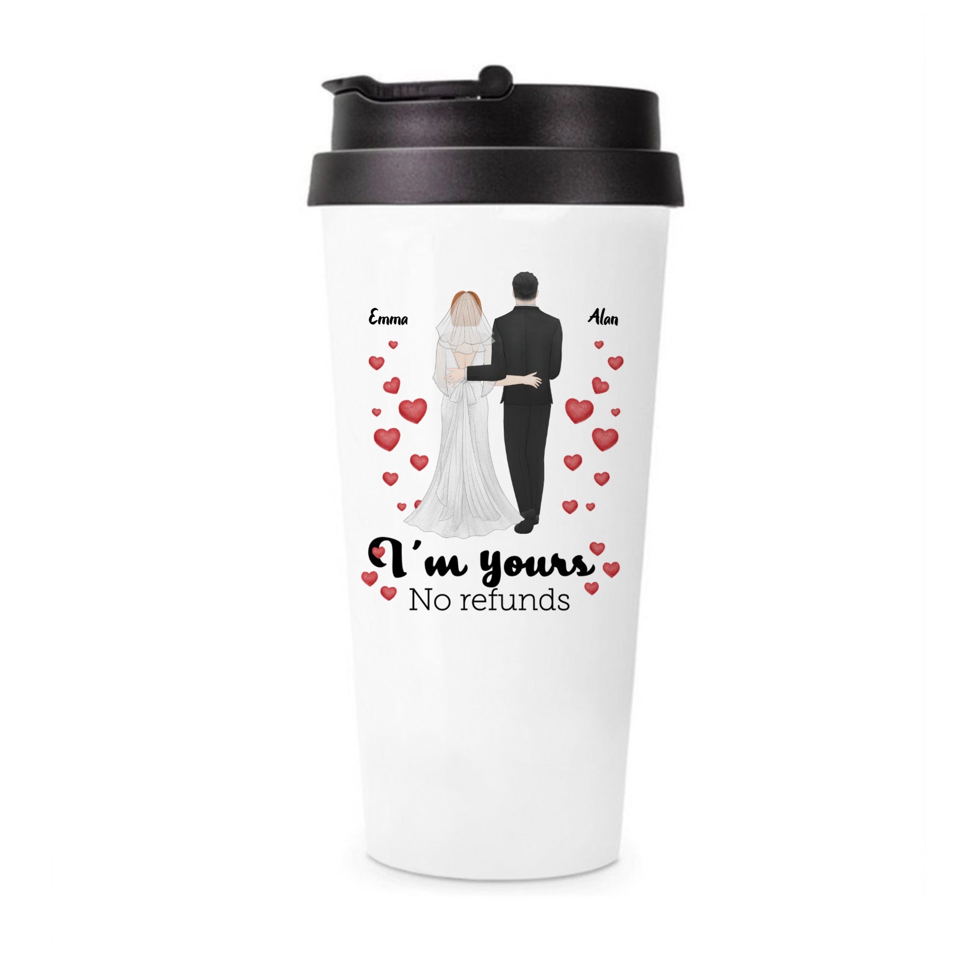 personalized Travel Mug Newlyweds